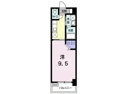 ジョーホープIII(1K/5階)の間取り写真