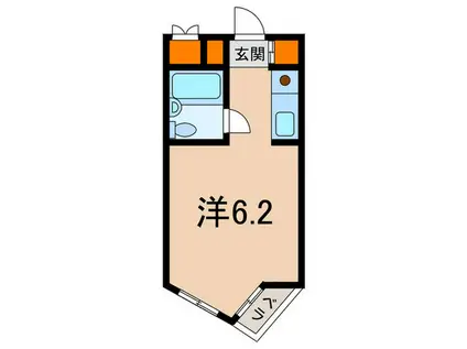 コーナンコートドール(ワンルーム/3階)の間取り写真