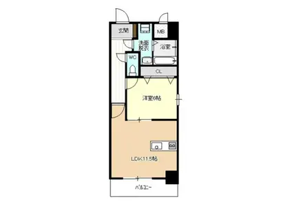 コートシャイン(1LDK/6階)の間取り写真