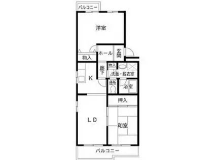 タラ生駒I(2LDK/3階)の間取り写真