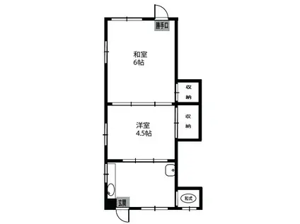 京葉コーポ(2K/3階)の間取り写真