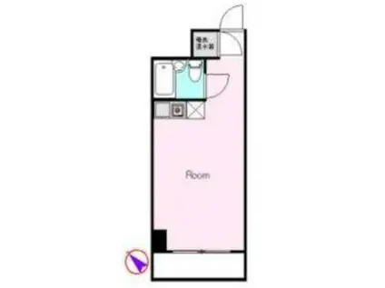 ライオンズマンション平沼第3(ワンルーム/4階)の間取り写真