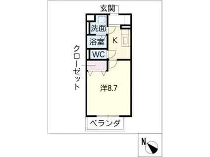 リュミエール(1K/3階)の間取り写真