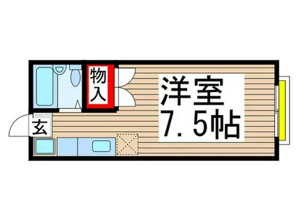 エステートピアジュネス(ワンルーム/1階)の間取り写真