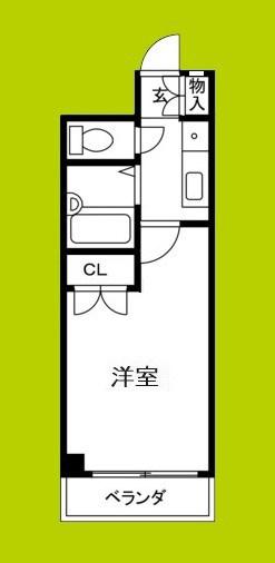 えんだら百歩(1K/3階)の間取り写真