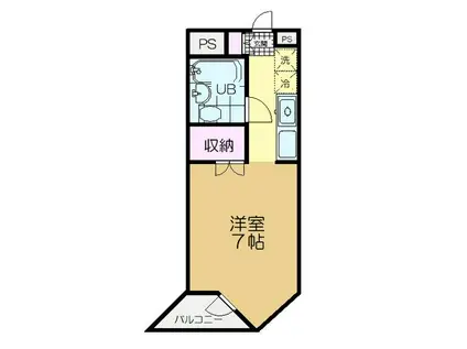 志津リリエンハイム(ワンルーム/2階)の間取り写真