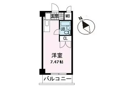 第2のぼりマンション(ワンルーム/5階)の間取り写真