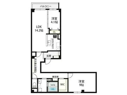RETUMEKITA(2LDK/1階)の間取り写真