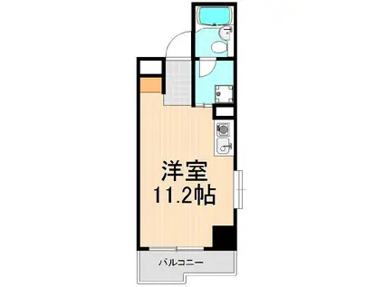 モンテベルデ押上(ワンルーム/4階)の間取り写真