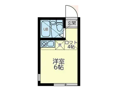 ユナイト西横浜タワー・ビュー(ワンルーム/2階)の間取り写真