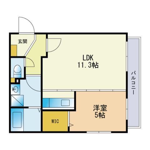 レスピーザⅢ(1LDK/1階)の間取り写真