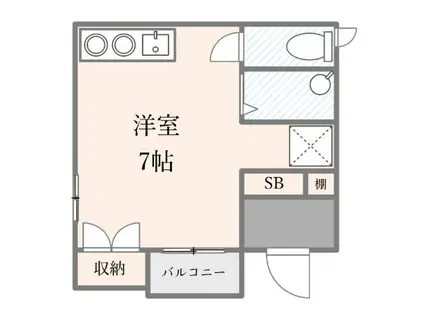 ベル エトワール(ワンルーム/1階)の間取り写真
