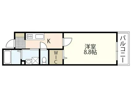 PLEIN SOLEIL 西原1丁目(1K/2階)の間取り写真