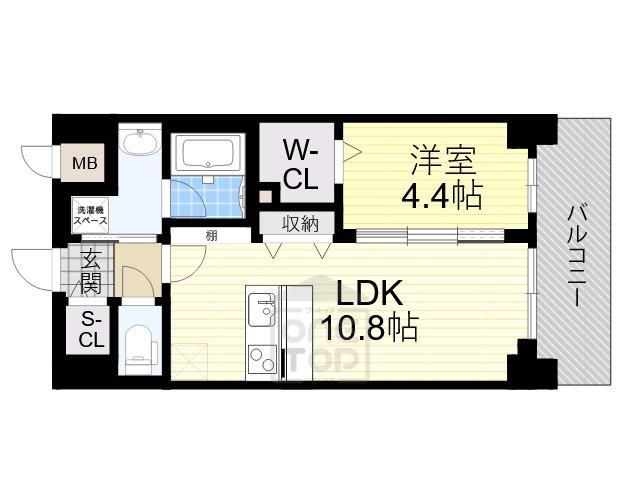 スプランディッド新大阪8(1LDK/6階)の間取り写真