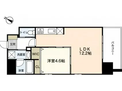 ベイサイドパークOSAKAサウスレジデンシス(1K/4階)の間取り写真