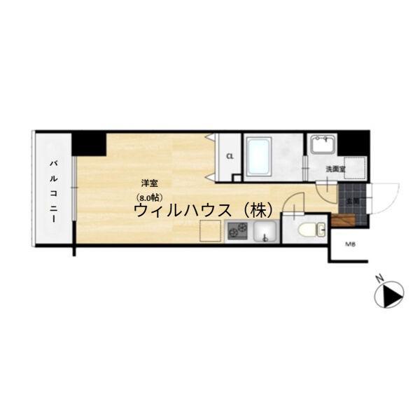 ルミノーサ堺(ワンルーム/1階)の間取り写真