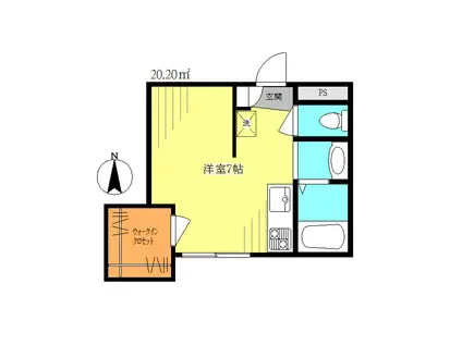 アート富士(ワンルーム/3階)の間取り写真