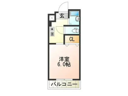 メゾンドールバンブーグラス(1K/3階)の間取り写真