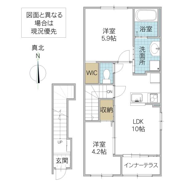 ハレレア(2LDK/2階)の間取り写真