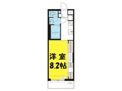 YKBA北戸田(1K/1階)の間取り写真