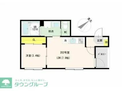 アルテアテラス池袋(1LDK/2階)の間取り写真