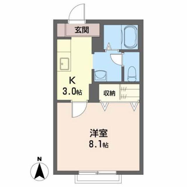 シャーメゾンGL(1K/1階)の間取り写真