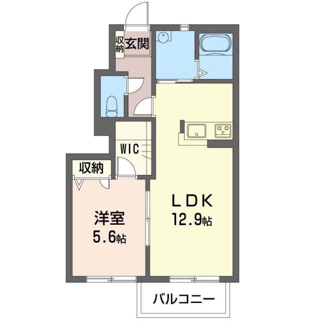 スイートC(1LDK/1階)の間取り写真