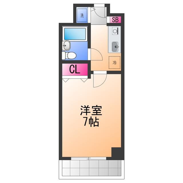 グレースパレMAEDA(1K/4階)の間取り写真