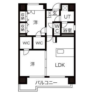 C.P.PURE1608(2LDK/10階)の間取り写真