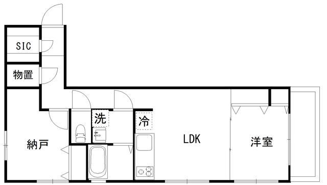 カルディア中央(2LDK/5階)の間取り写真