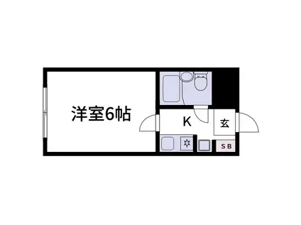 ライオンズマンション西新小岩(1K/1階)の間取り写真