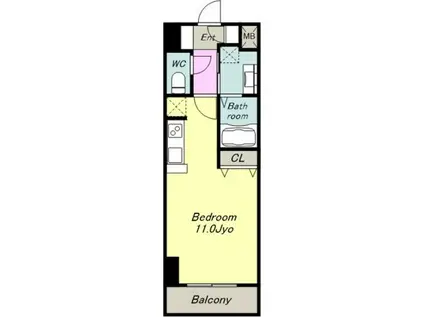 フローラ草平(ワンルーム/10階)の間取り写真