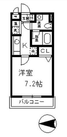 ラインハウス池上(1K/5階)の間取り写真