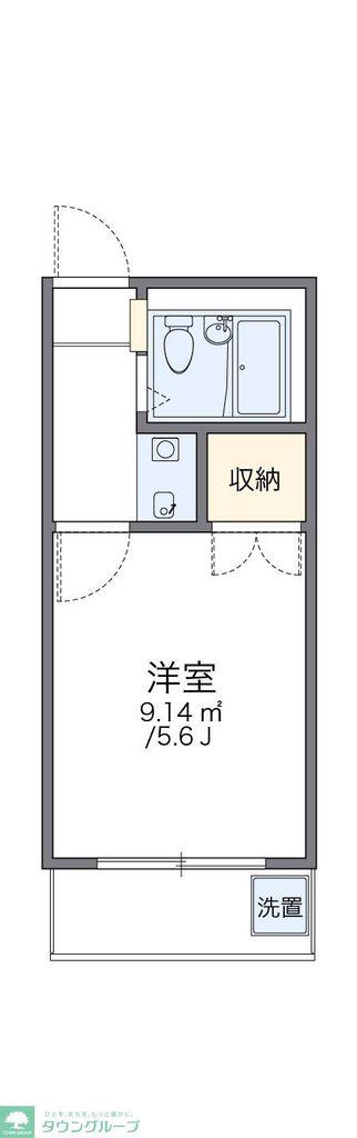 レオパレスブルーリバー(1K/2階)の間取り写真