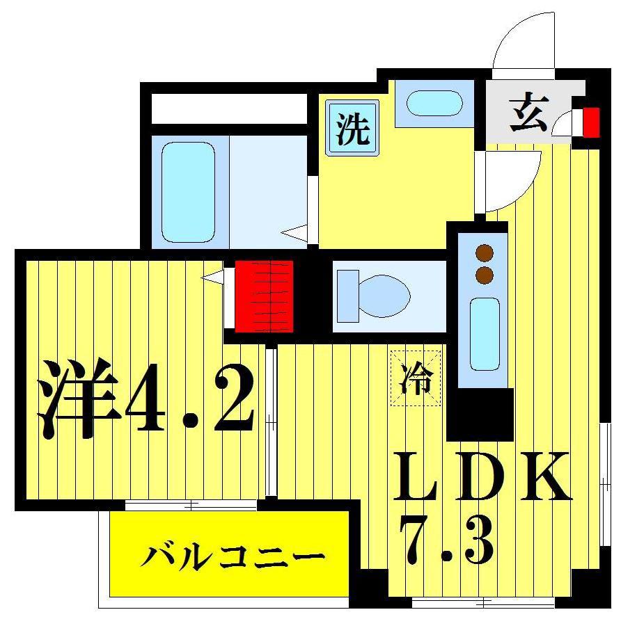 SKYE HOSAKA(1DK/3階)の間取り写真