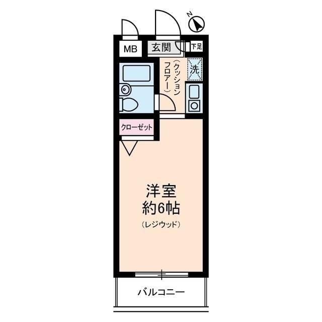 菱和パレス世田谷千歳台(ワンルーム/1階)の間取り写真