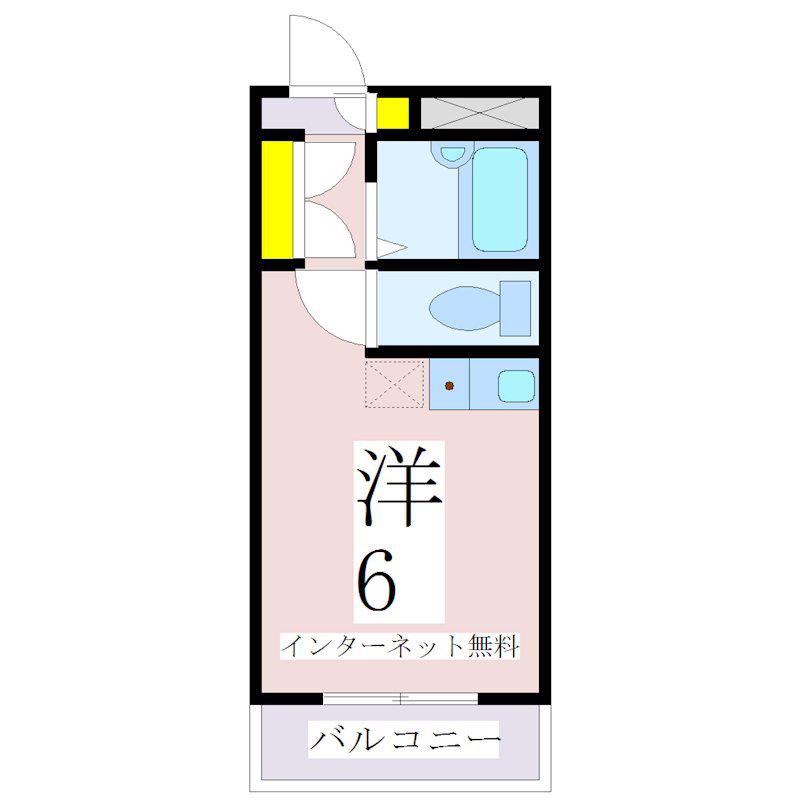 グリーンヒルズ21(ワンルーム/2階)の間取り写真