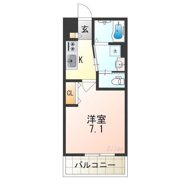 GROOVE住吉(1K/3階)の間取り写真