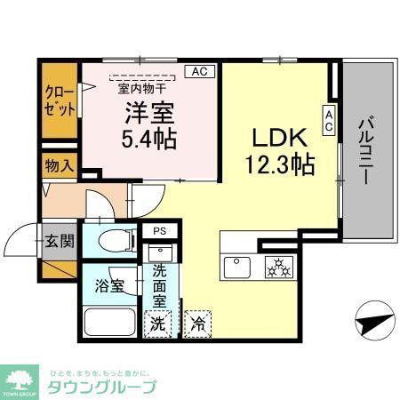 D-STELLA(1LDK/2階)の間取り写真