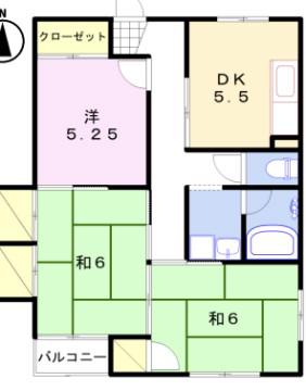 タクミマンション(3DK/2階)の間取り写真