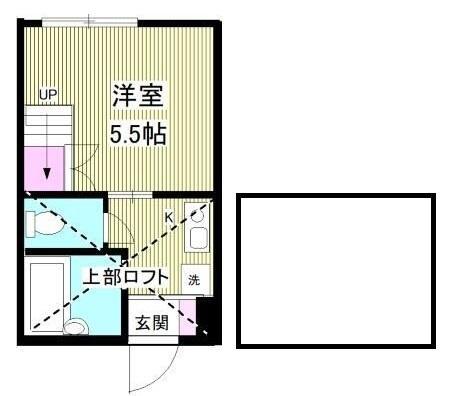 COMFORT桜ヶ丘(1K/1階)の間取り写真