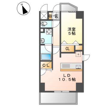 アトリエ―ル(1LDK/3階)の間取り写真