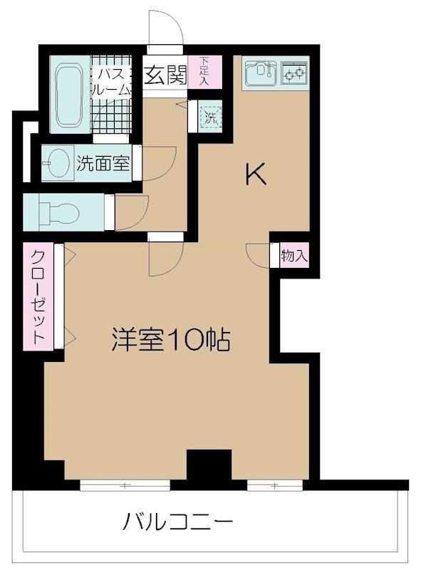 サンピア西須賀(ワンルーム/2階)の間取り写真