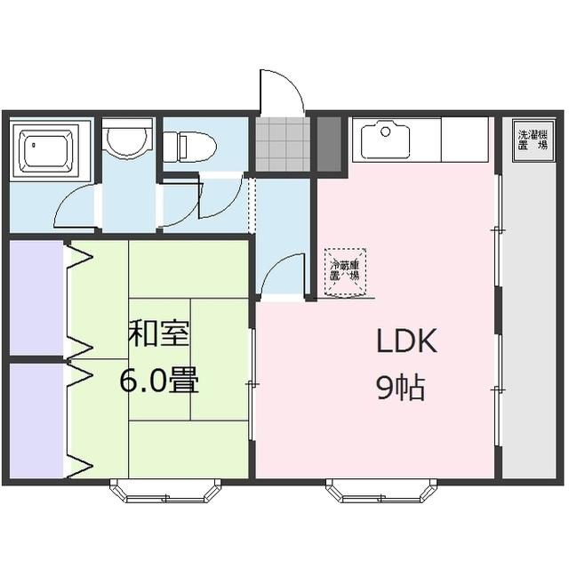 フィオーレ・甲府(1LDK/2階)の間取り写真
