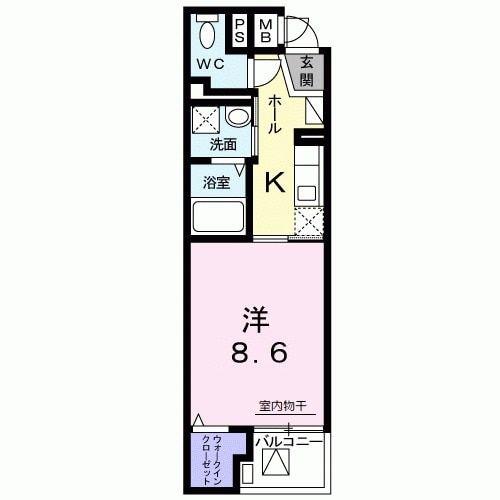 リバティ板橋(1K/1階)の間取り写真