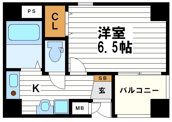 CITY LIFE エイペックス大手通(1K/2階)の間取り写真