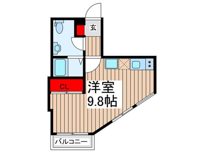 VILLA AMIE(ワンルーム/2階)の間取り写真