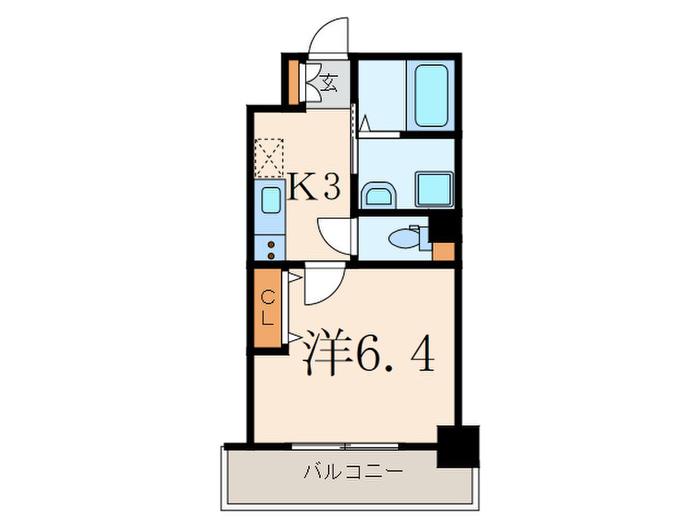 KDXレジデンス上野毛(1K/5階)の間取り写真
