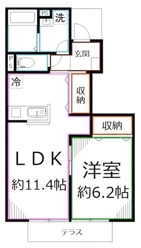 M.STAGEIII(1LDK/1階)の間取り写真