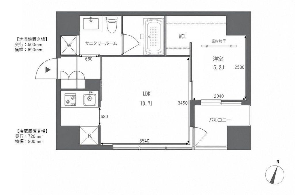 CK11222(1LDK/8階)の間取り写真